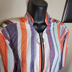 Multicolor 3/4 Sleeve Blouse